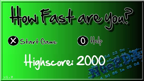 PSP homebrew game - How Fast are you? v1.0