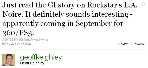 Keighley: L.A. Noire on PS3, Xbox 360 this September