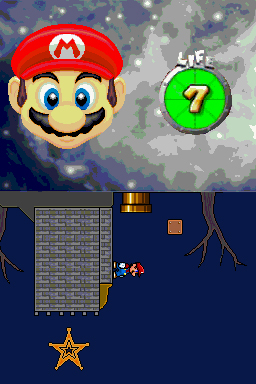 DS homebrew game - Super Mario Galaxy DS demo 3