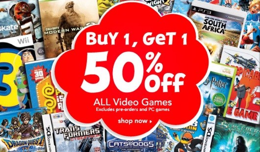 Toys R Us offering Buy 1, Get 1 50% off!