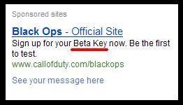 bing.com says Black Ops beta's on its way, sign ups open?